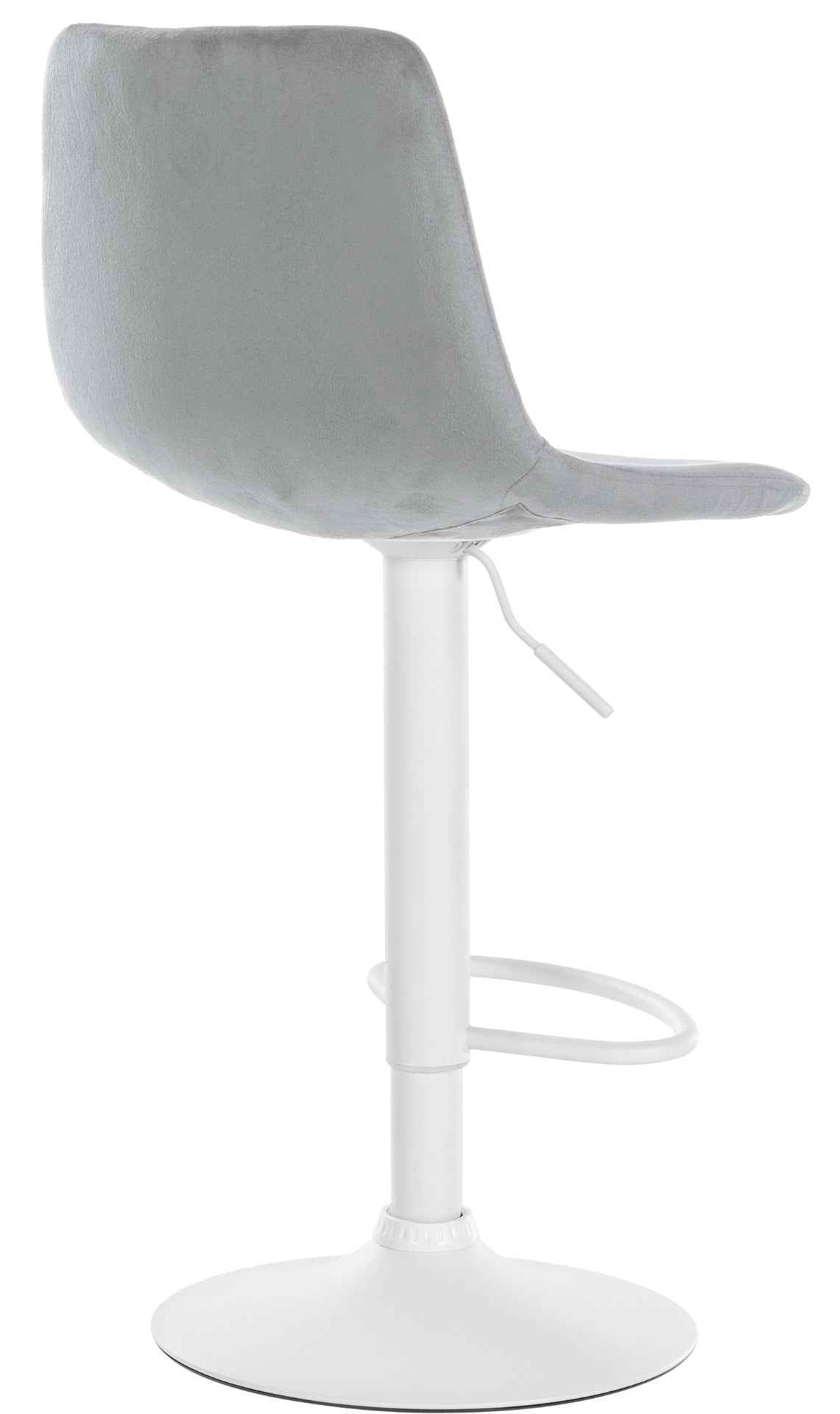 Barkruk Divo Velvet grijs,wit grau
