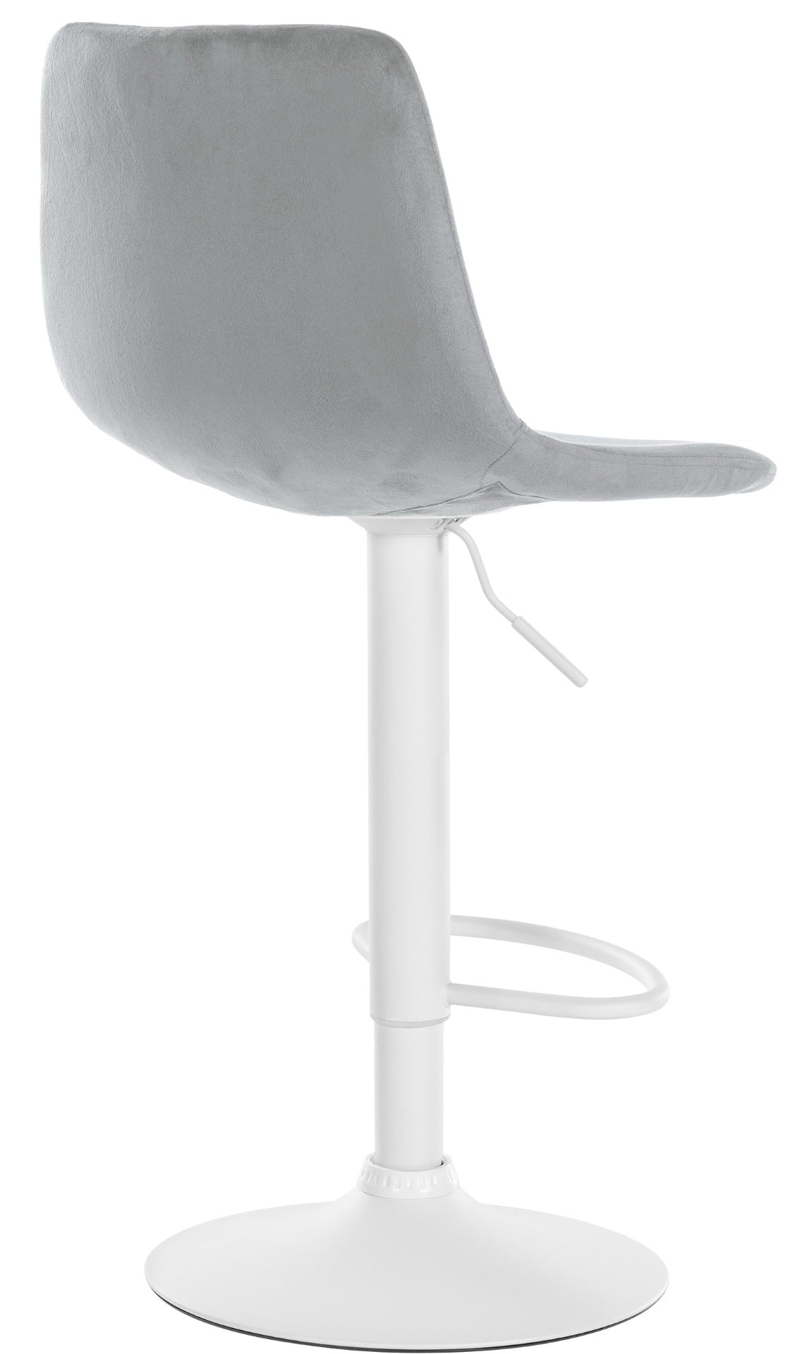 Barkruk Divo Velvet grijs,wit grau