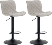 Set van 2 barkrukken Emma taupe,Stof taupe