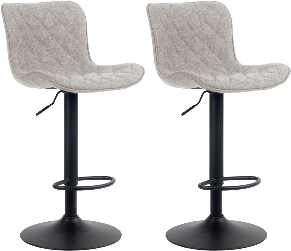Set van 2 barkrukken Emma taupe,Stof taupe