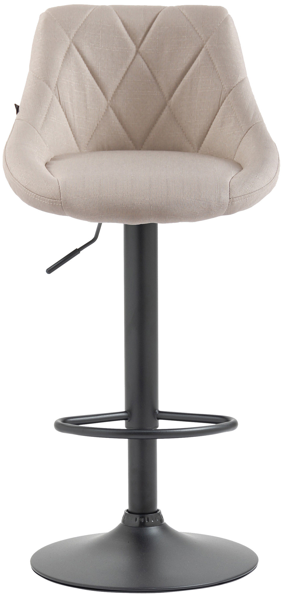 Barkruk Lazio Stof creme,zwart creme