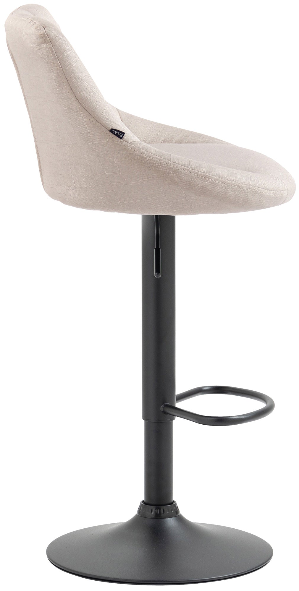 Barkruk Lazio Stof creme,zwart creme