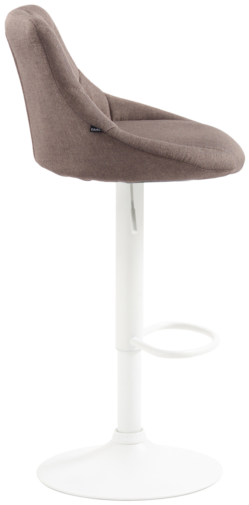 Barkruk Lazio Stof taupe,wit taupe