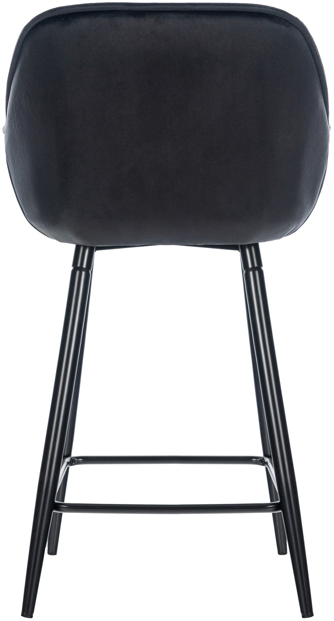 Set van 2 barkrukken Gibson zwart,Fluweel schwarz