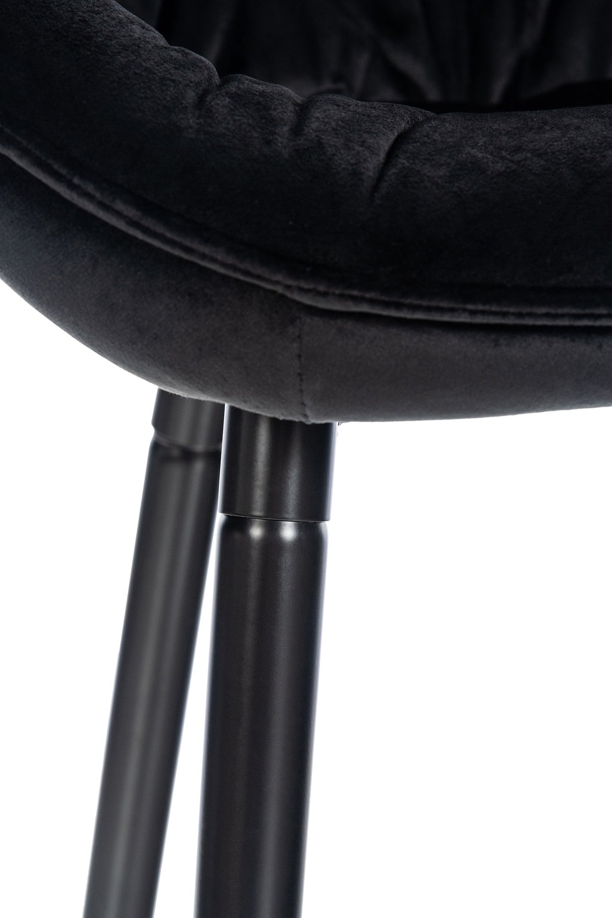 Set van 2 barkrukken Gibson zwart,Fluweel schwarz