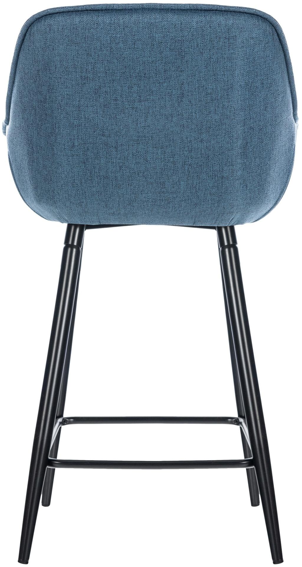 Set van 2 barkrukken Gibson blauw,Stof blau