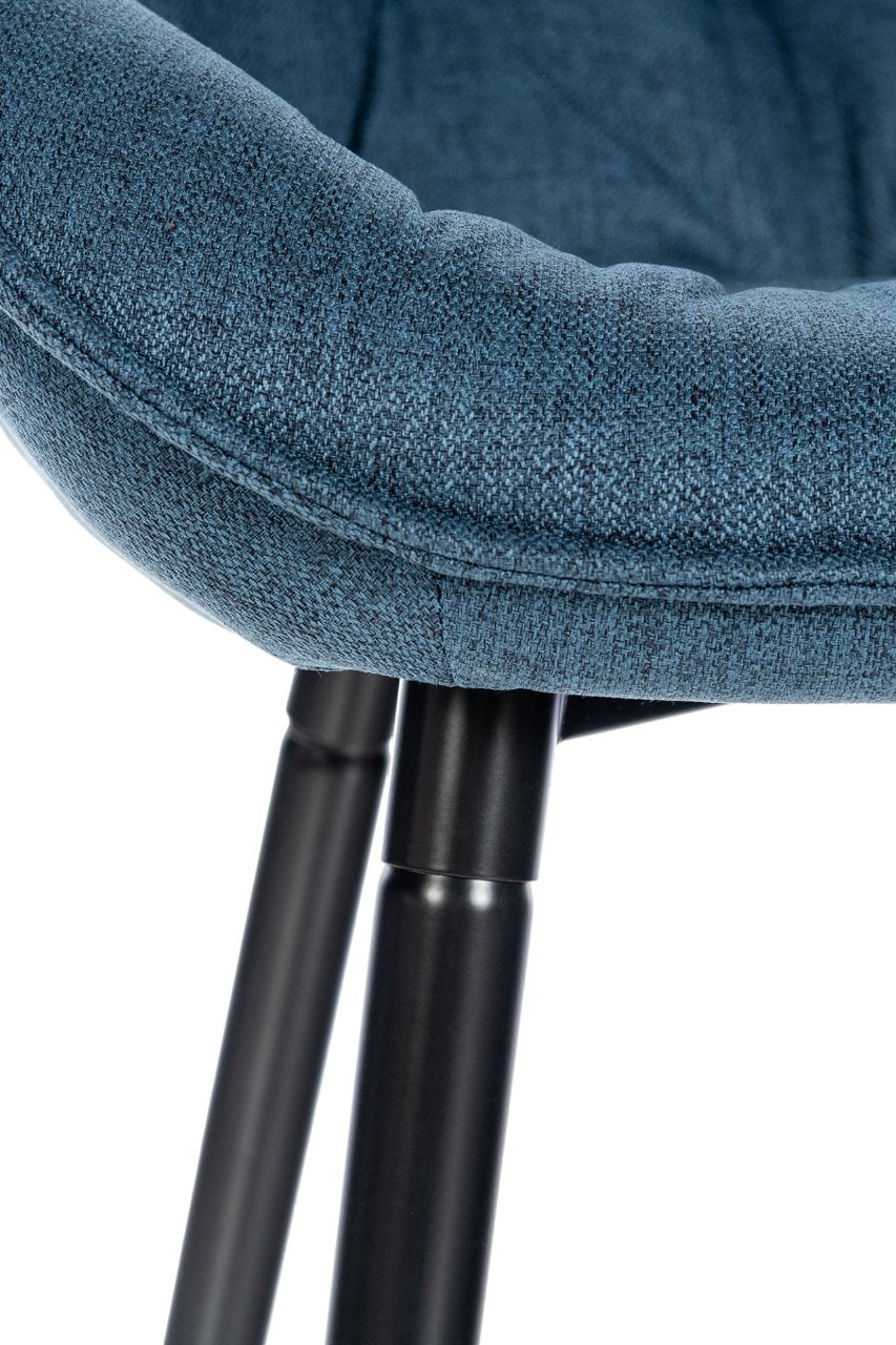 Set van 2 barkrukken Gibson blauw,Stof blau
