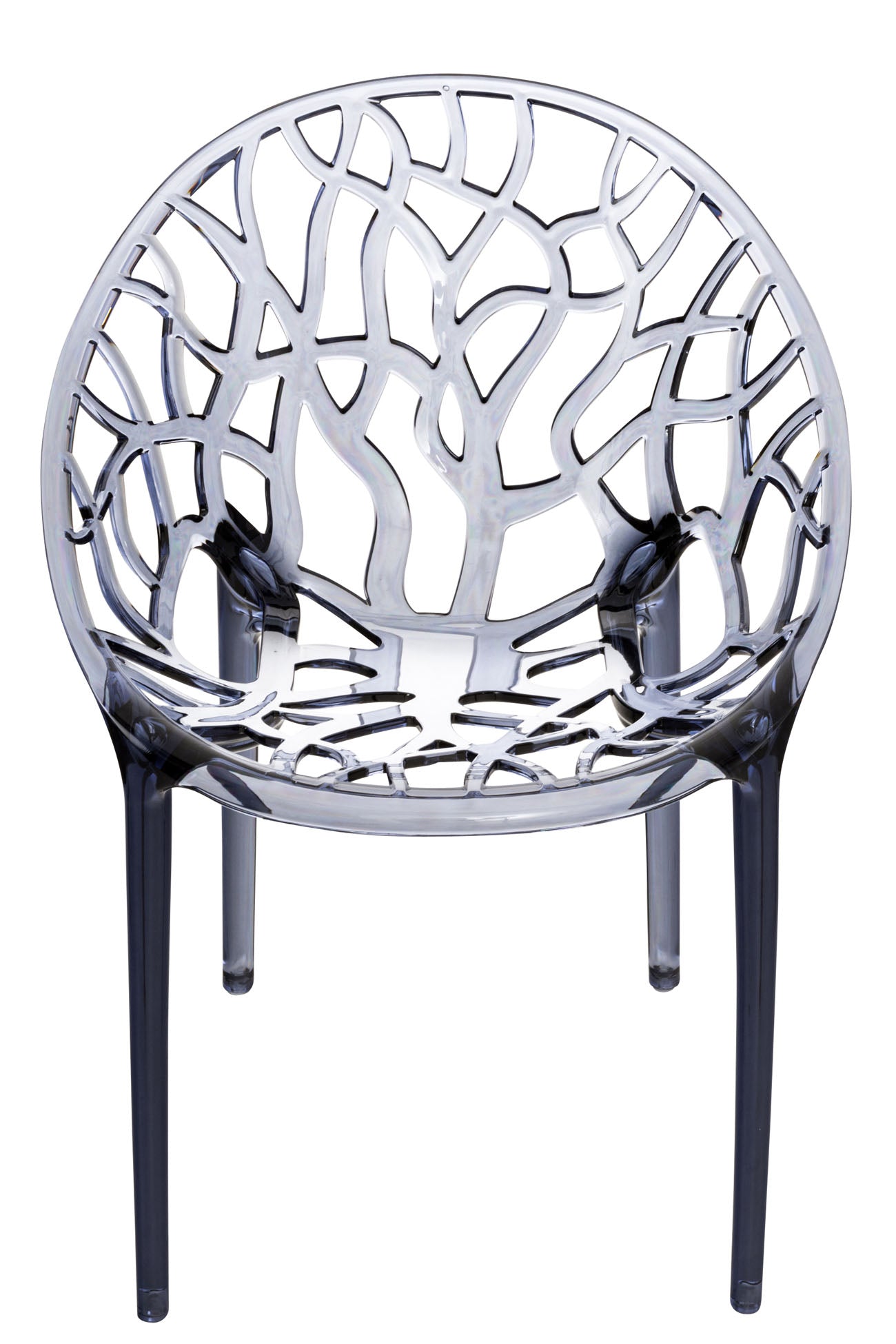 Stapelstoel Crystal grijs grau