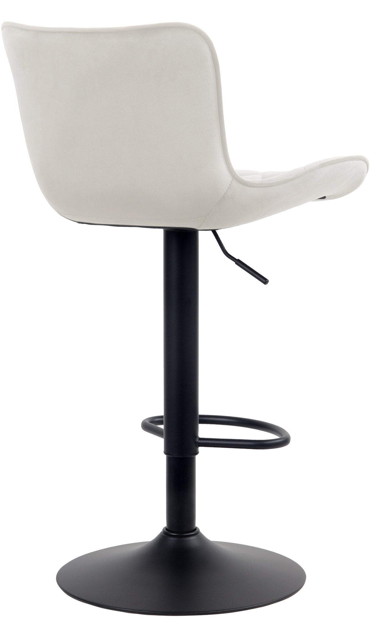 Set van 2 barkrukken Emma creme,Fluweel creme