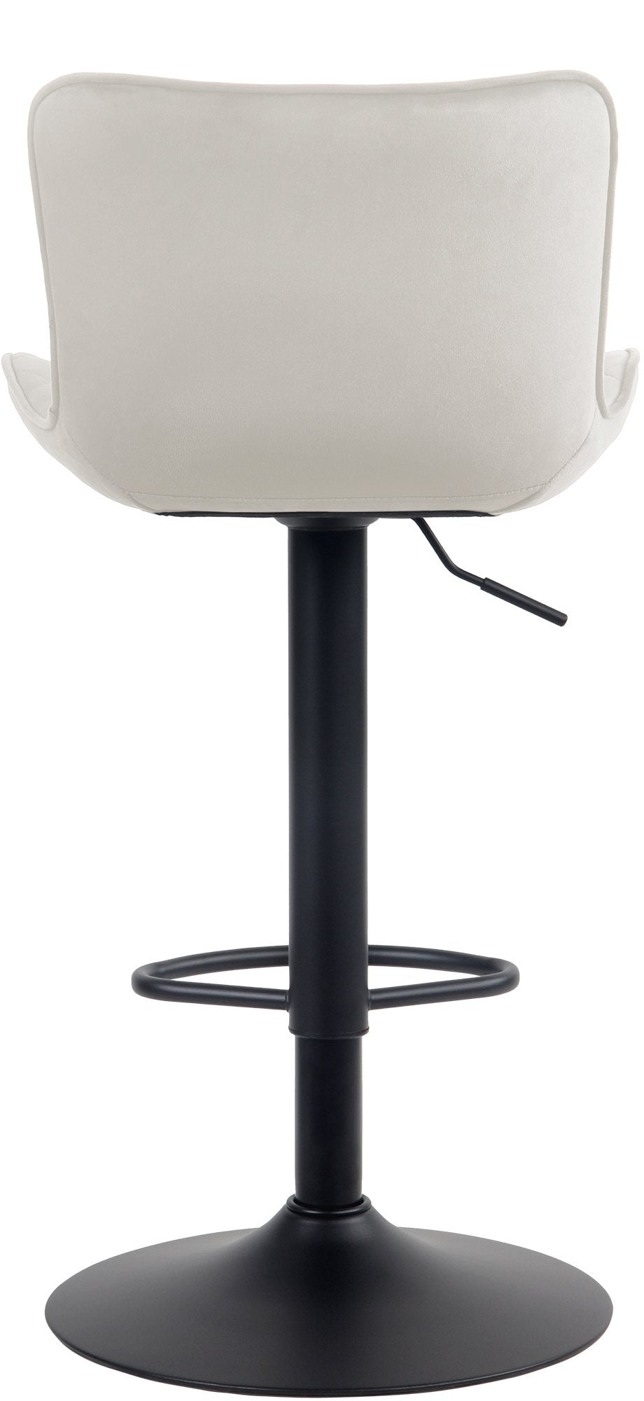 Set van 2 barkrukken Emma creme,Fluweel creme