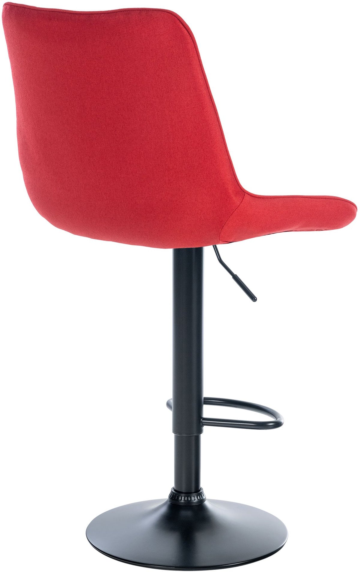 Barkruk Toni Stof rood,zwart rot