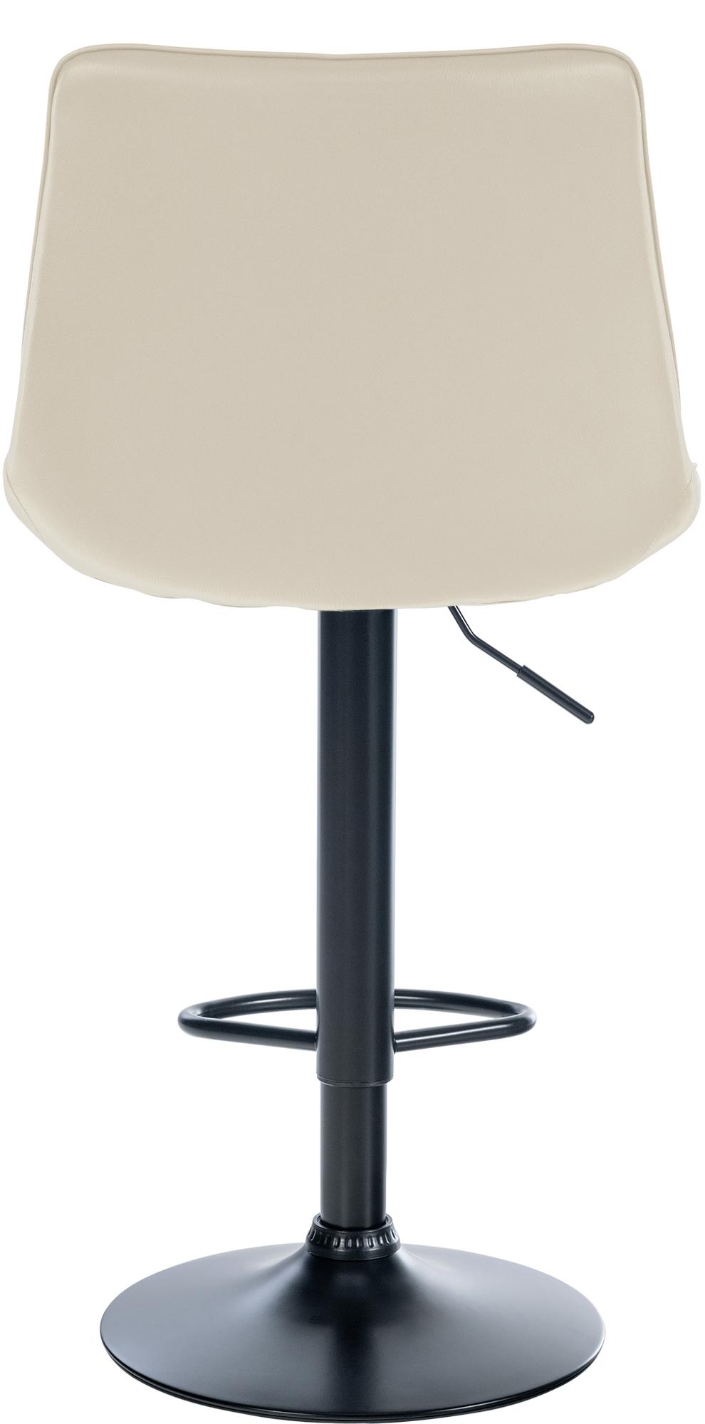 Barkruk Toni kunstleer creme,zwart creme