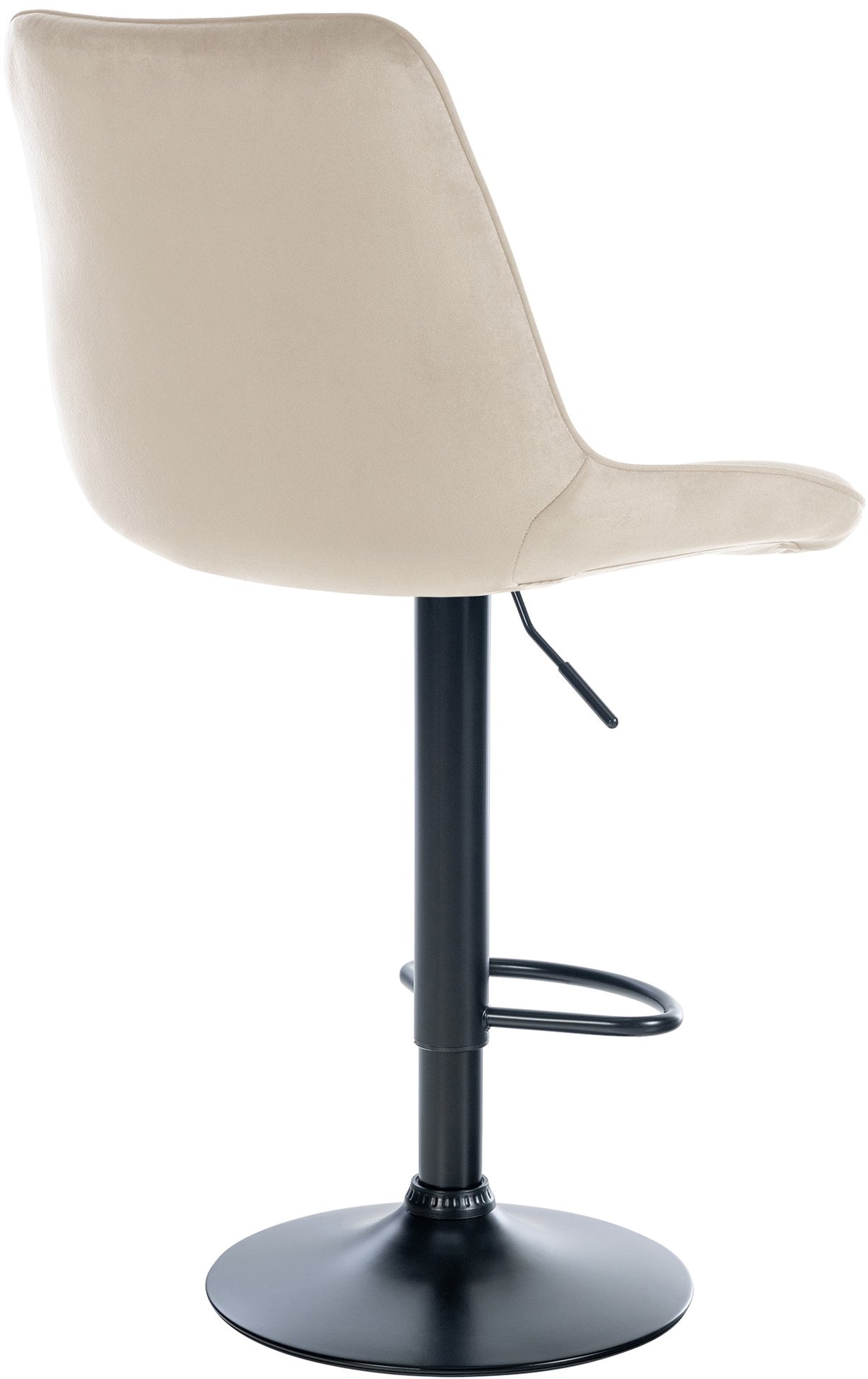 Barhocker Toni Samt schwarz creme