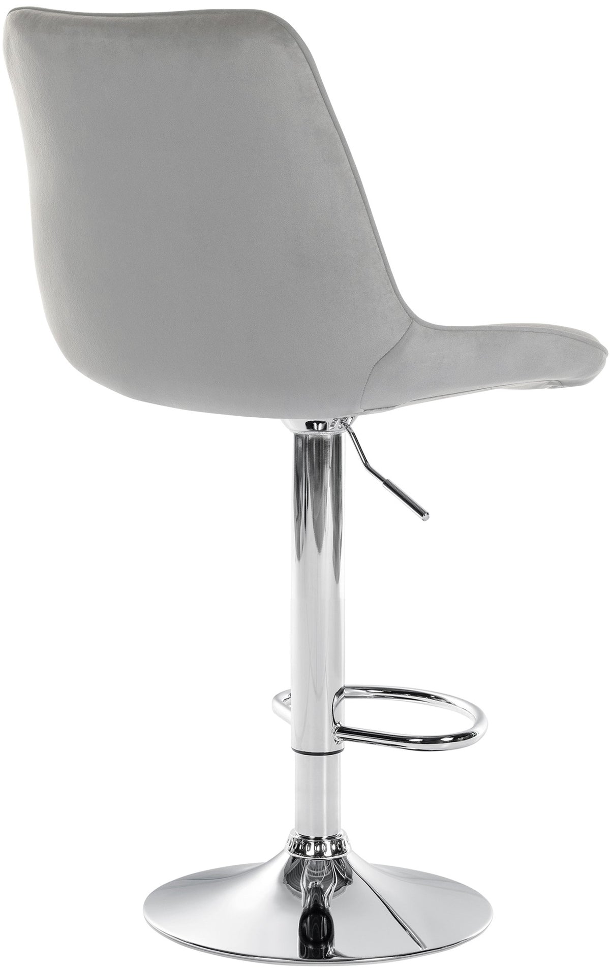 Barhocker Toni Samt chrom grau