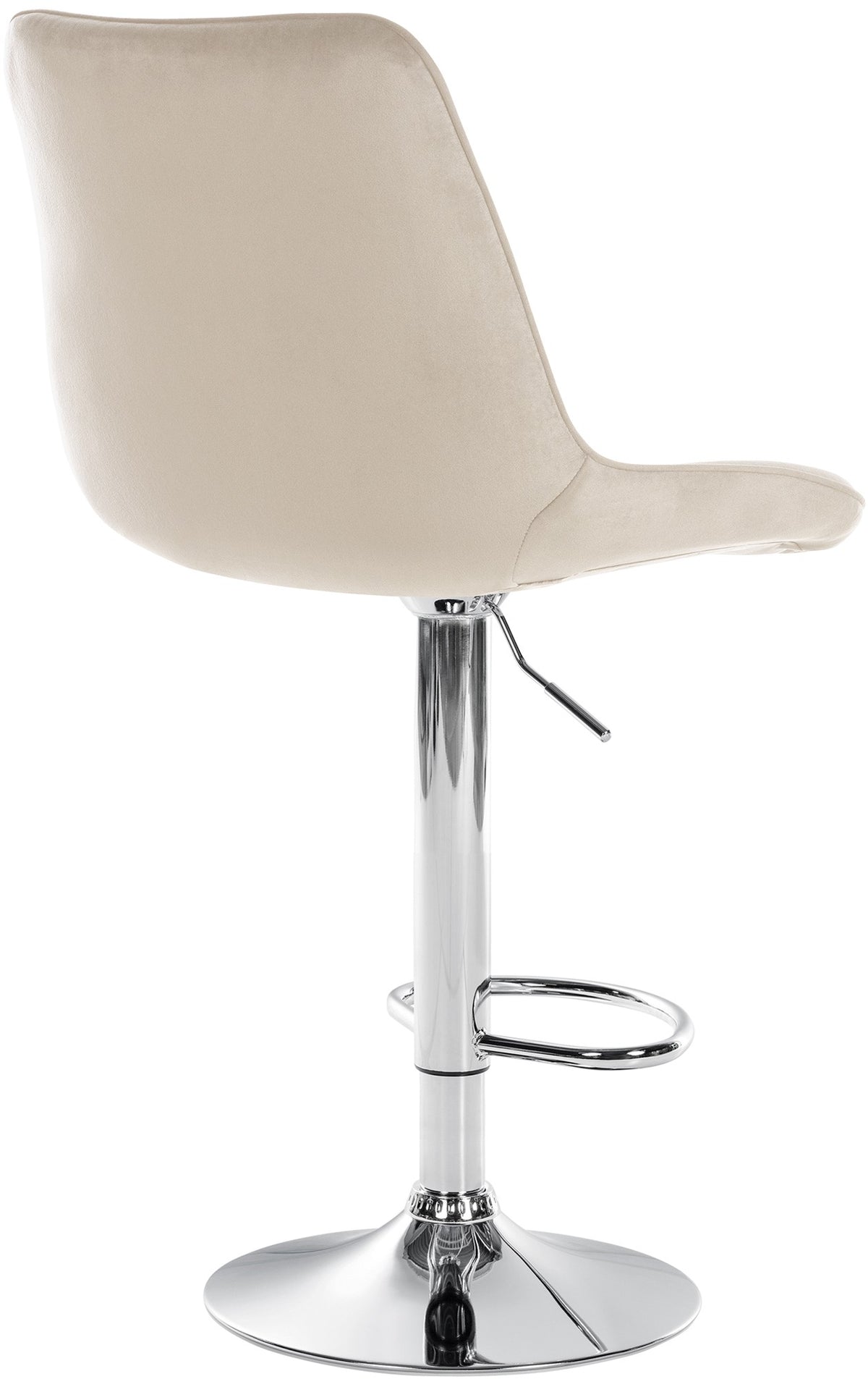 Barhocker Toni Samt chrom creme