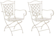 Set van 2 tuinstoelen Adara antiek/creme antik-creme