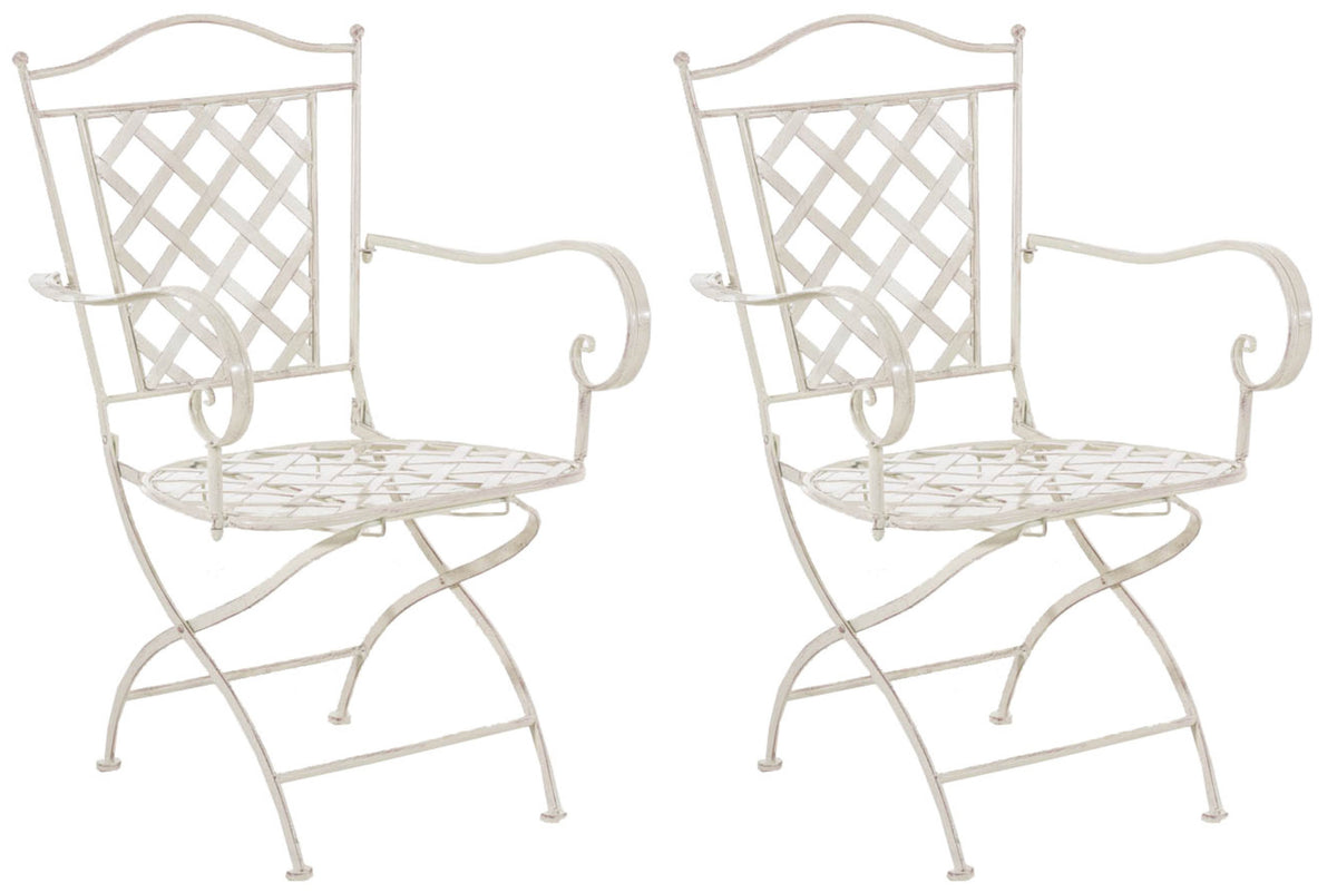 Set van 2 tuinstoelen Adara antiek/creme antik-creme