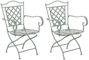 Set van 2 tuinstoelen Adara antiek/groen antik-grün