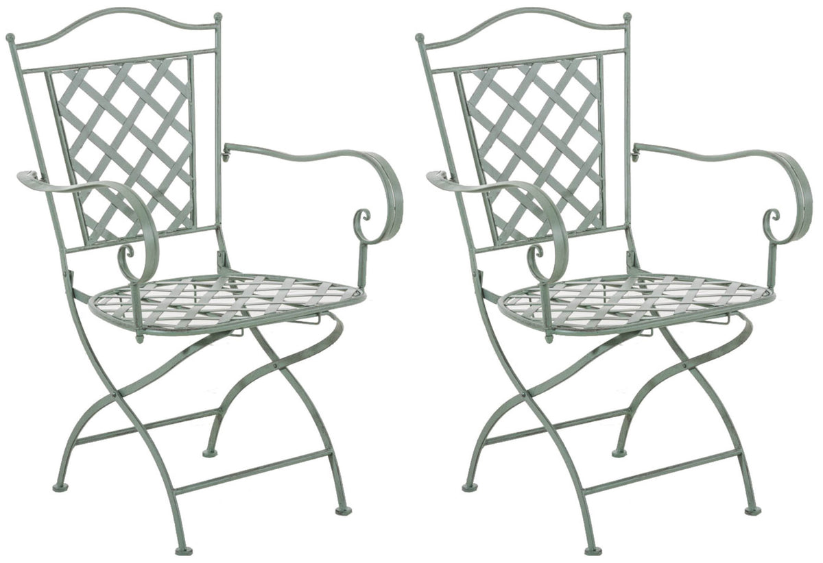 Set van 2 tuinstoelen Adara antiek/groen antik-grün