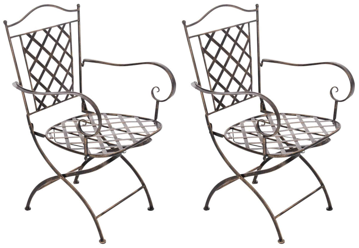Set van 2 tuinstoelen Adara bronzen bronze