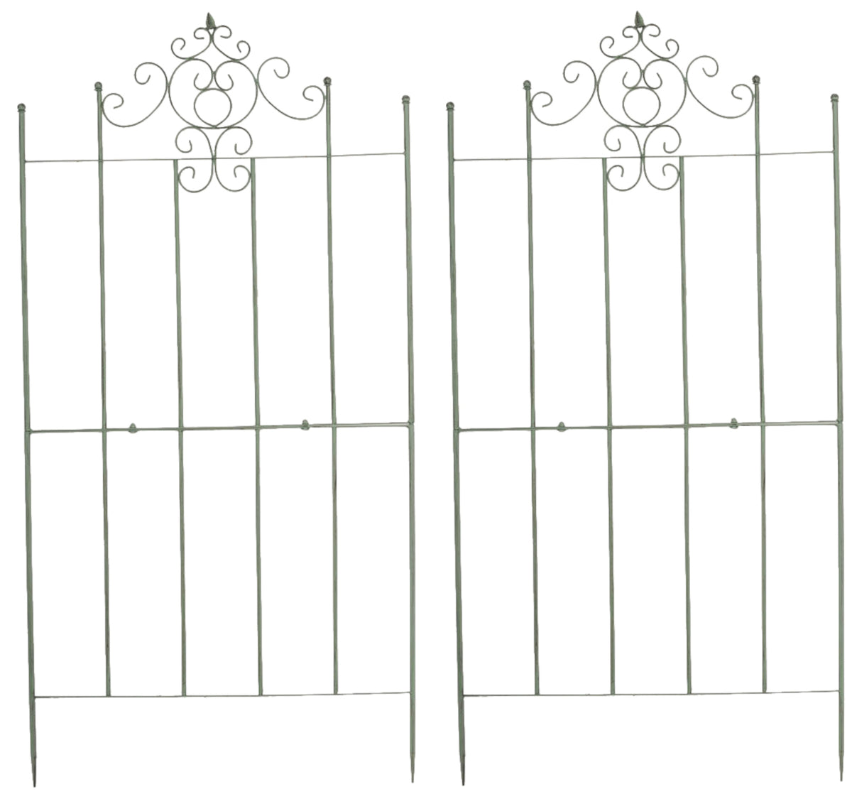 Set van 2 Trellis Paula 170 x 86 cm antiek/groen antik-grün