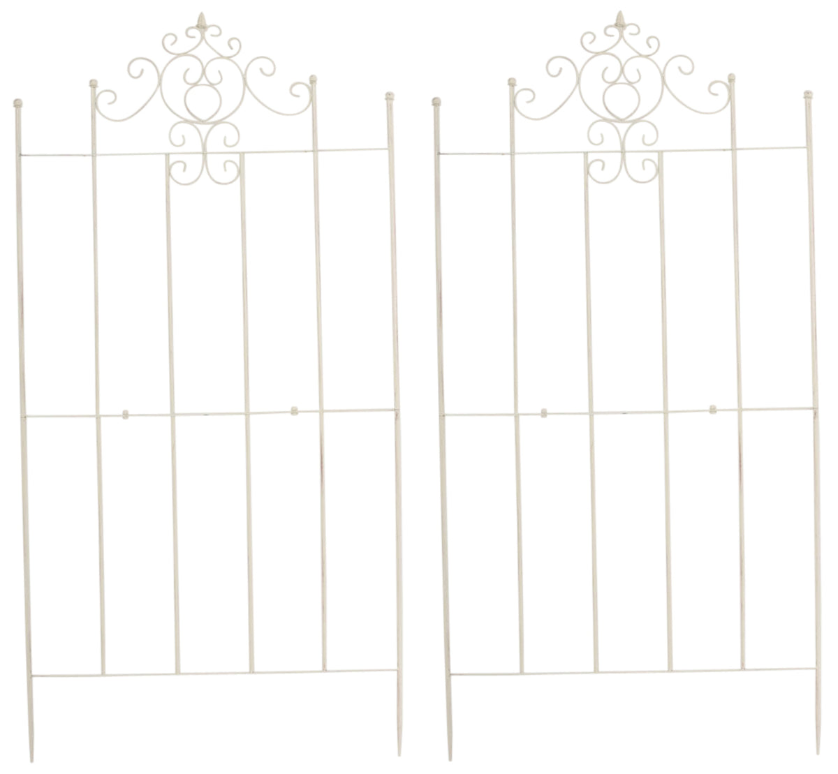 Set van 2 Trellis Paula 170 x 86 cm antiek/creme antik-creme