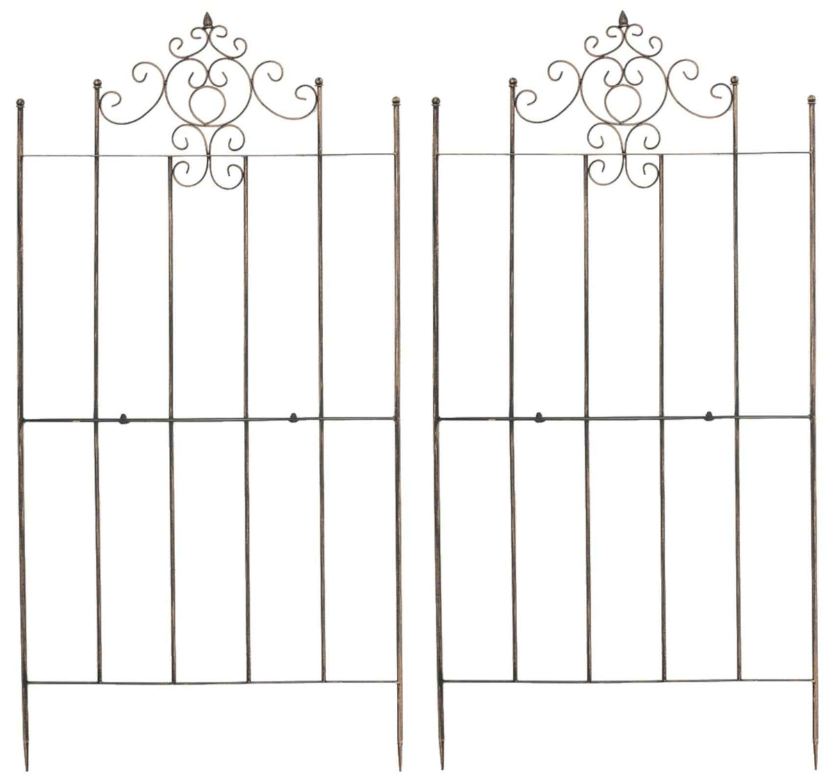 Set van 2 Trellis Paula 170 x 86 cm bronzen bronze