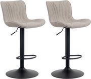 Set van 2 barkrukken Linus taupe,Stof taupe