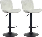 Set van 2 barkrukken Linus creme,Stof creme