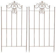 Set van 2 Trellis Paula 170 x 86 cm antiek bruin antik braun