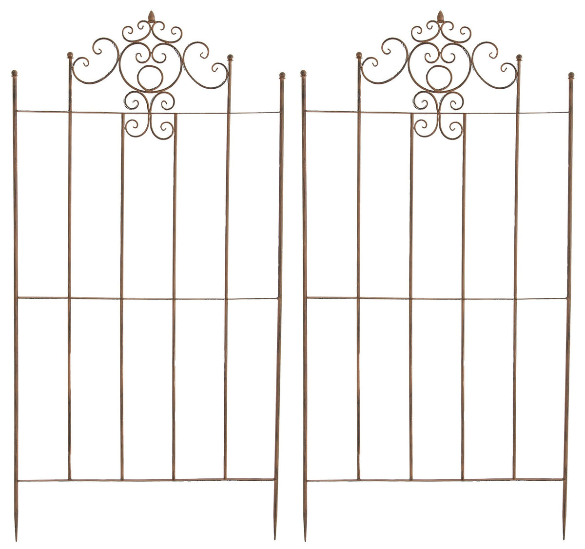 Set van 2 Trellis Paula 170 x 86 cm antiek bruin antik braun
