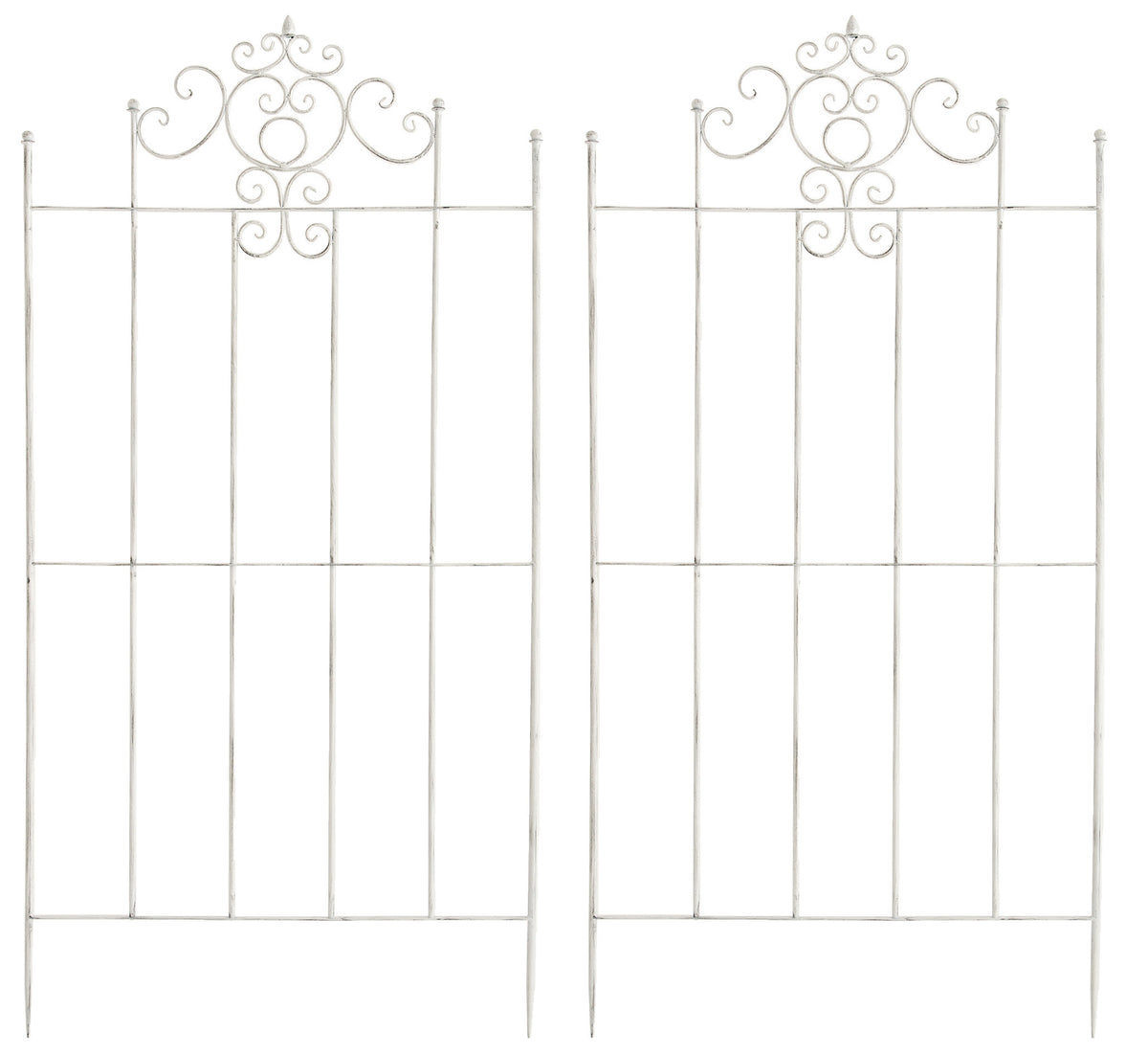Set van 2 Trellis Paula 170 x 86 cm antiek/wit antik weiß