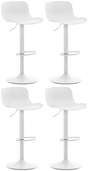 Set van 4 barkrukken Almada Kunststof wit weiß