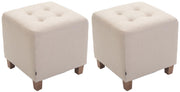 Set van 2 hockers Pharao creme creme