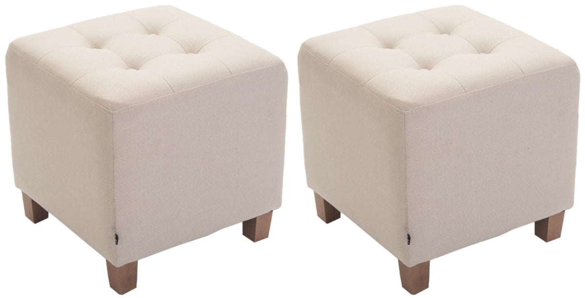 Set van 2 hockers Pharao creme creme