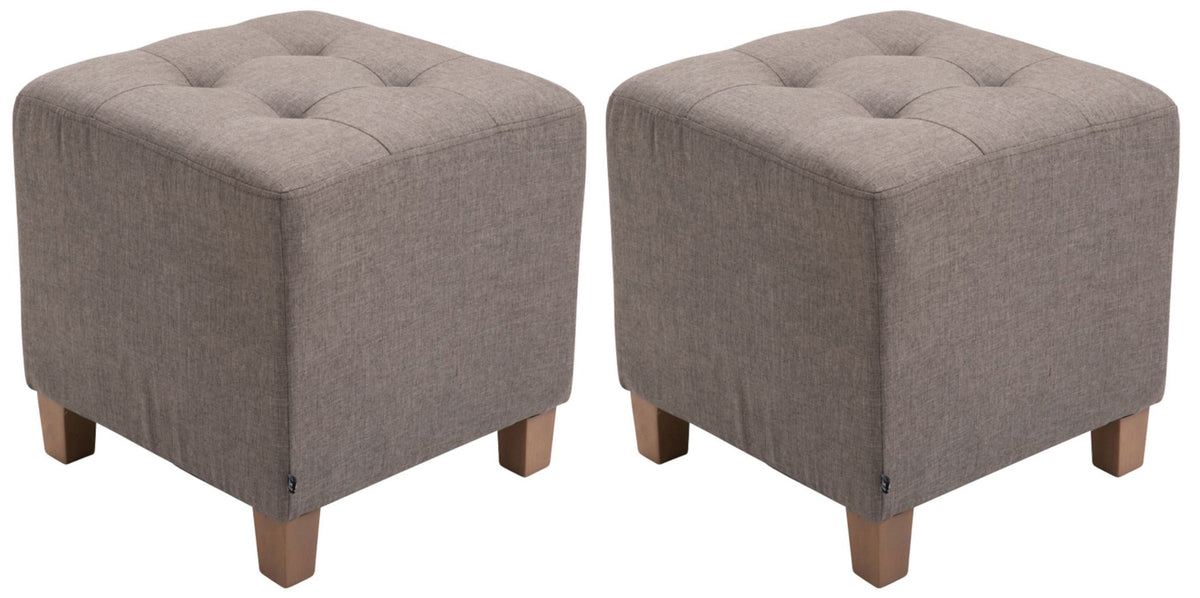Set van 2 hockers Pharao taupe taupe