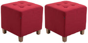 Set van 2 hockers Pharao rood rot