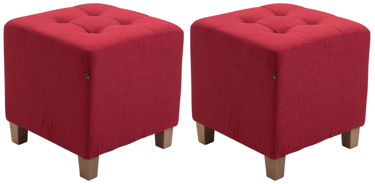 Set van 2 hockers Pharao rood rot