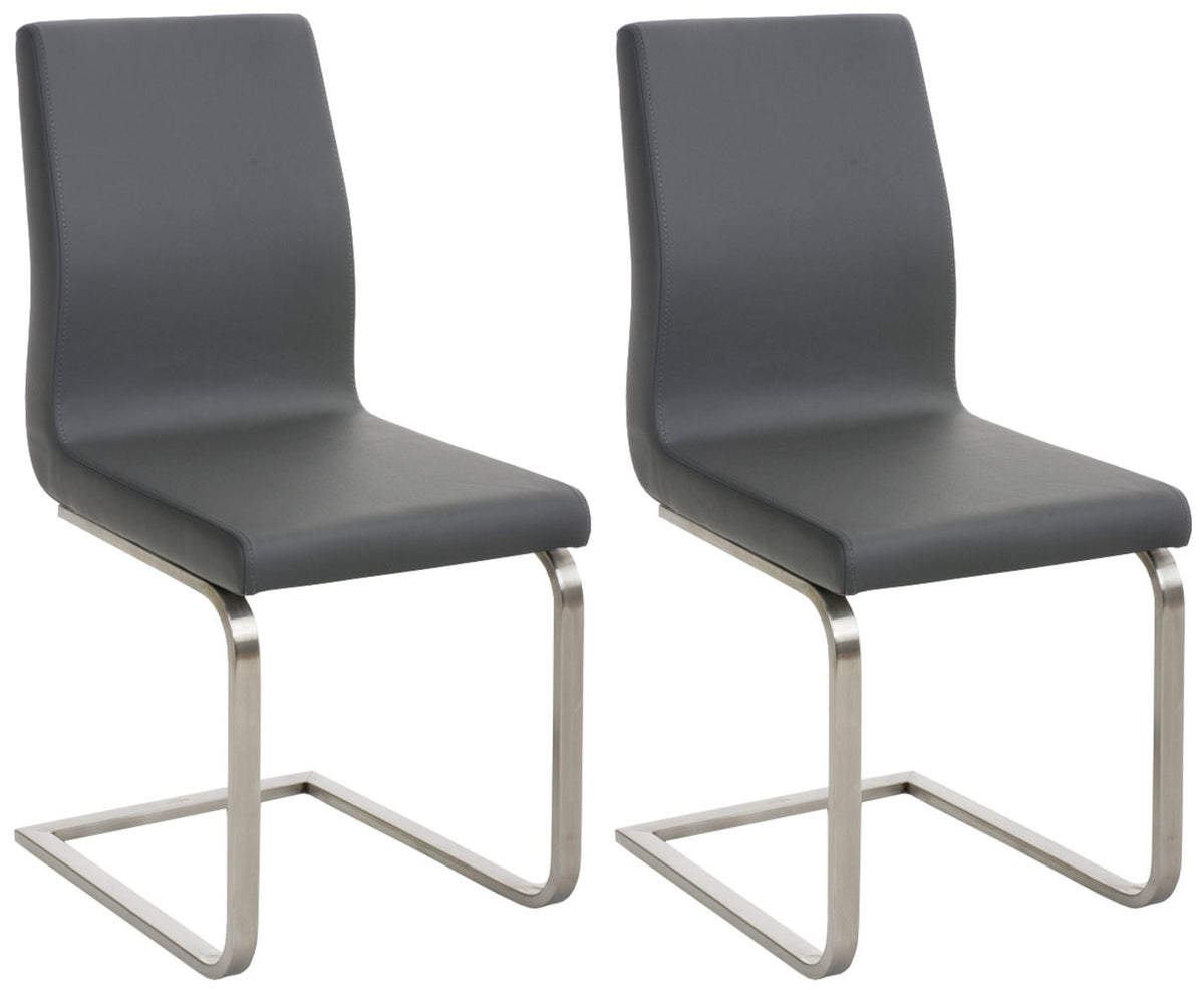 2er Set Esszimmerstühle Belfort grau