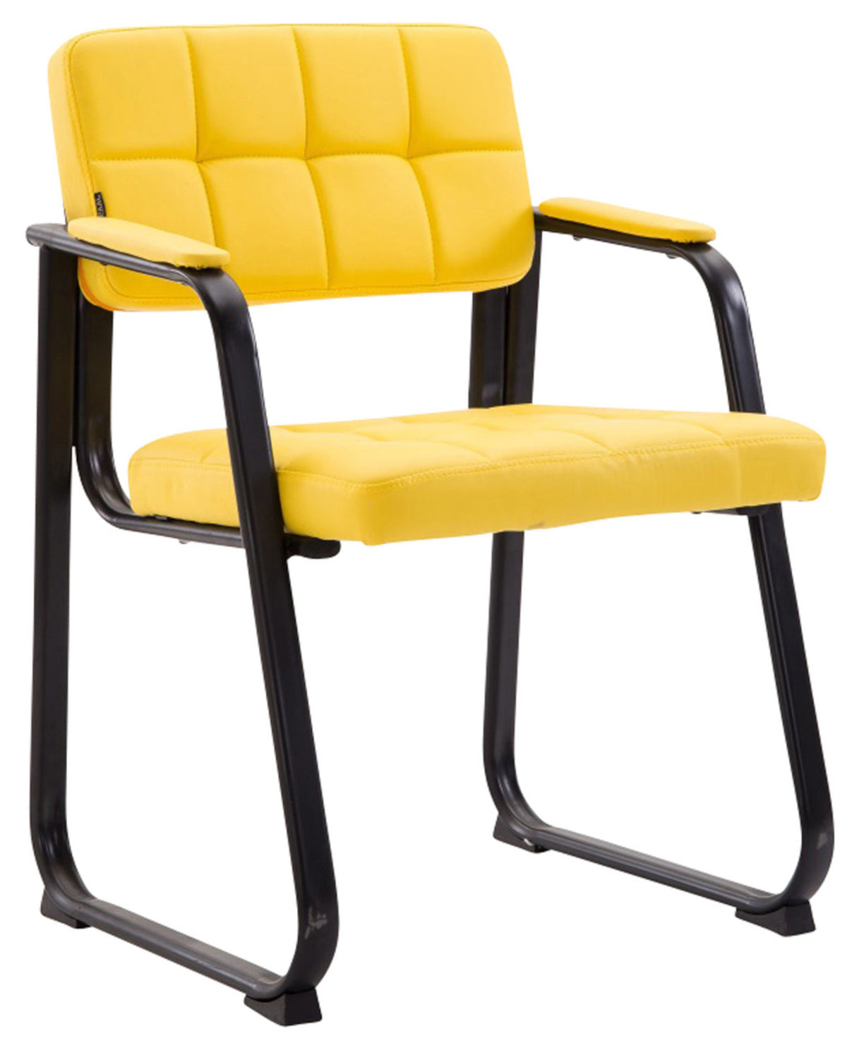 Set van 2 eetkamerstoelen Canada B Kunstleer geel gelb