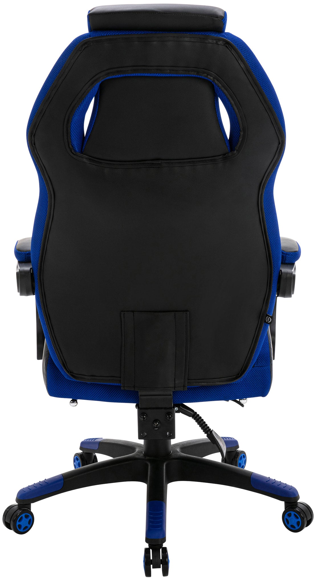 Bureaustoel Clovis kunstleer zwart/blauw schwarz/blau
