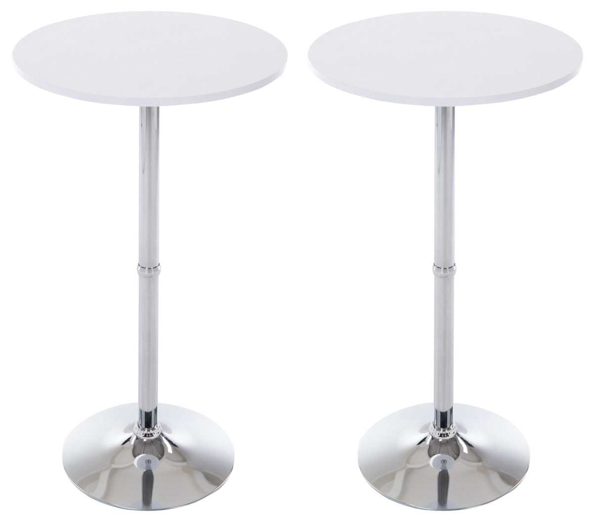 Set van 2 statafels rond Ø 60 cm wit weiß