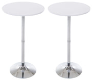 Set van 2 statafels rond Ø 60 cm mat wit weiß matt