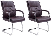 Set van 2 Eetkamerstoelen Sievert bruin braun