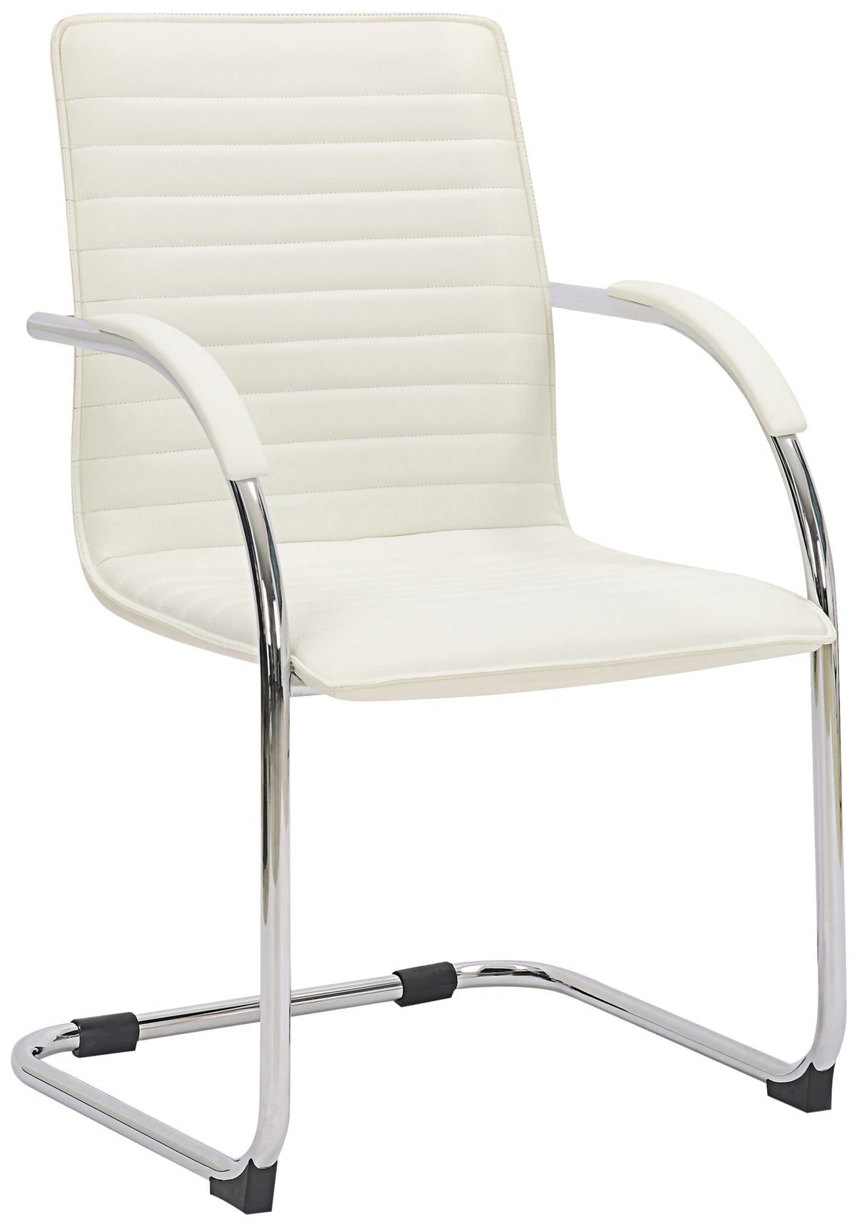 Set van 2 Eetkamerstoelen Tira kunstleer wit weiß