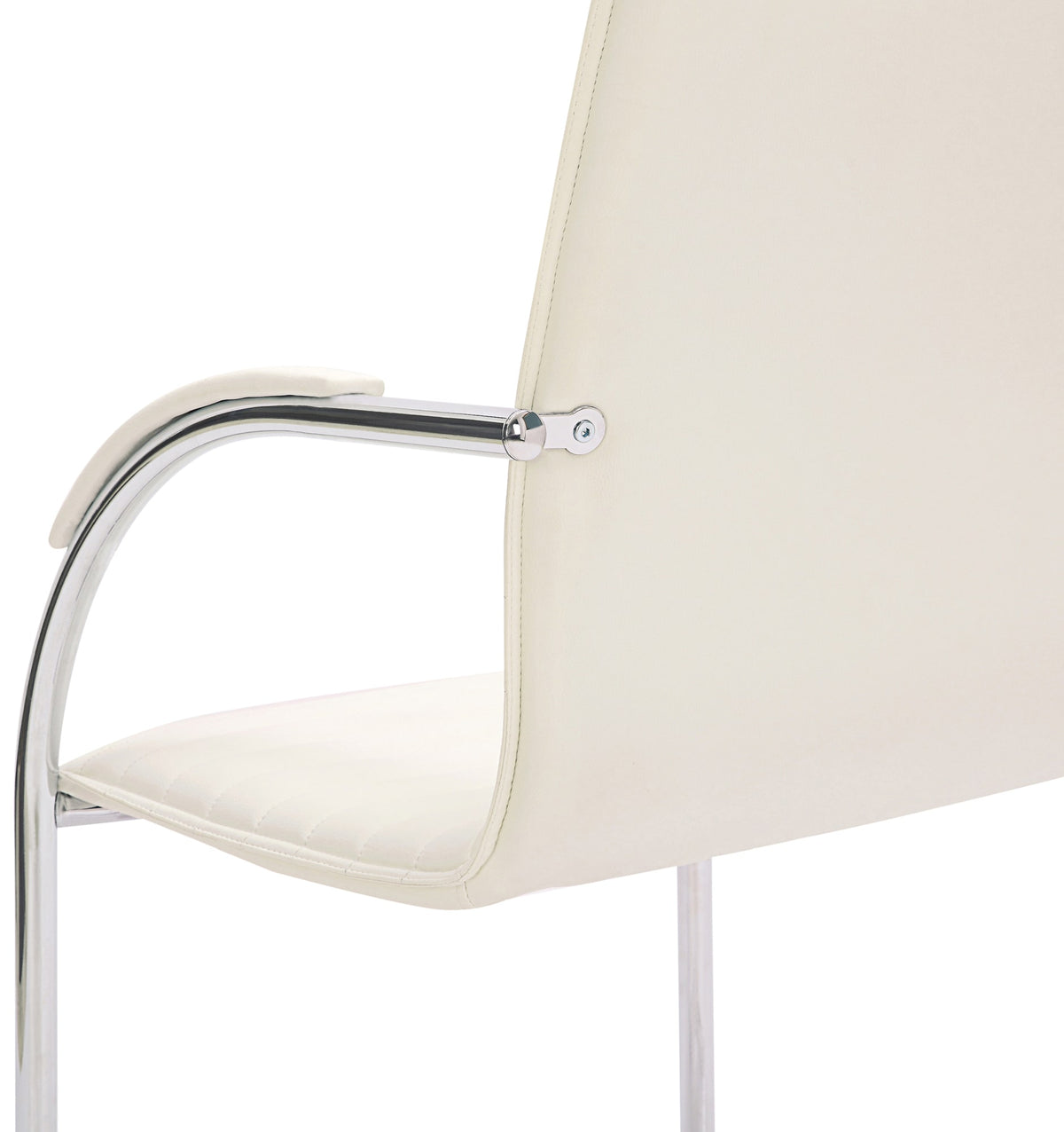 Set van 2 Eetkamerstoelen Tira kunstleer wit weiß