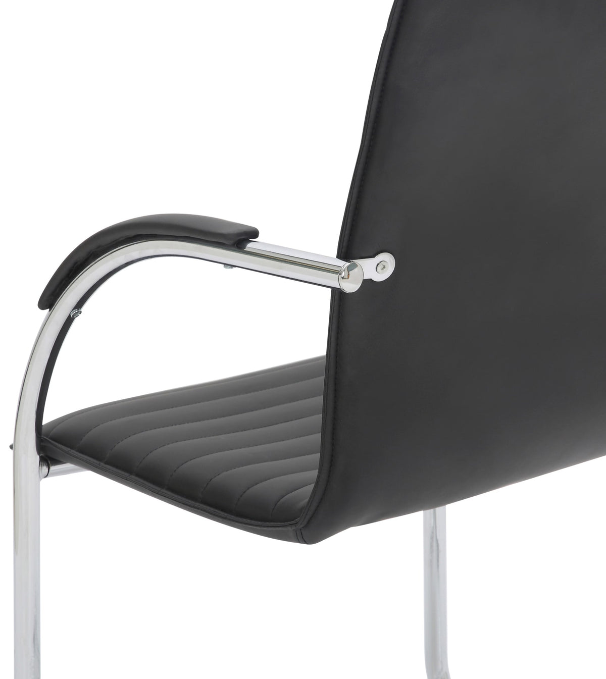 Set van 2 Eetkamerstoelen Tira kunstleer zwart schwarz