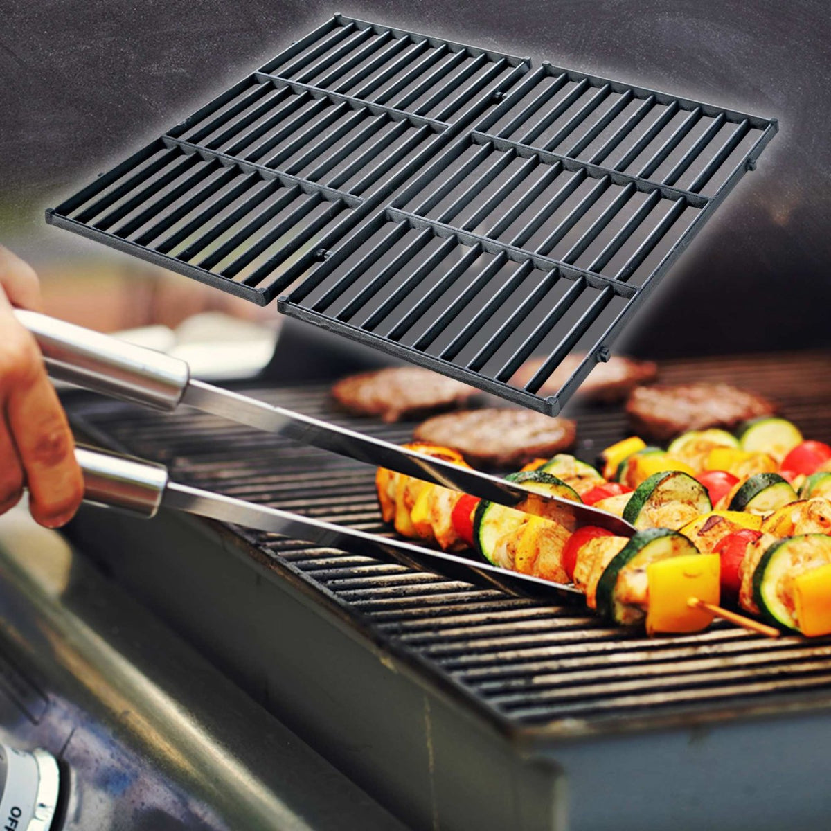 Grillrooster set zwart,44,5x26 cm schwarz