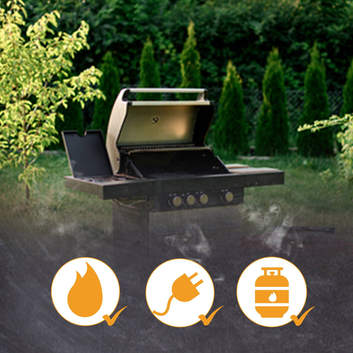 Grillrooster set zwart,44,5x26 cm schwarz