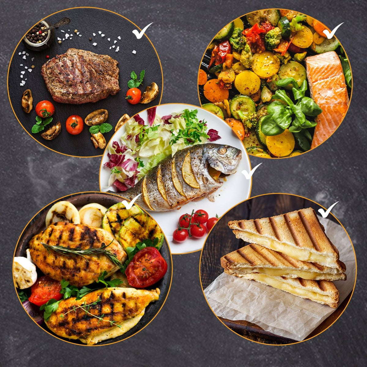 Grillrooster set zwart,44,5x26 cm schwarz